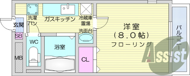 お写真は301号室のものです。参考にしてくださいませ。