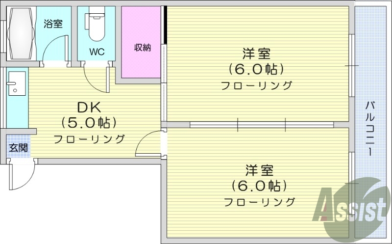 2ＤＫ、追焚機能、エアコン、B/T別、洗濯機置場、給湯器