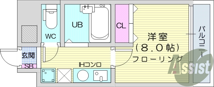 1K、オートロック、インターネット無料、宅配ボックス
