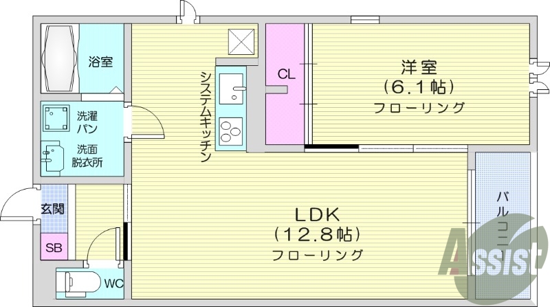 1LDK、セコムセキュリティ、防犯カメラ、オートロック