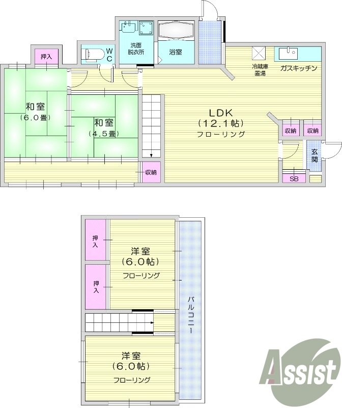 4LDK、戸建て、ペット相談可、追い焚き機能付