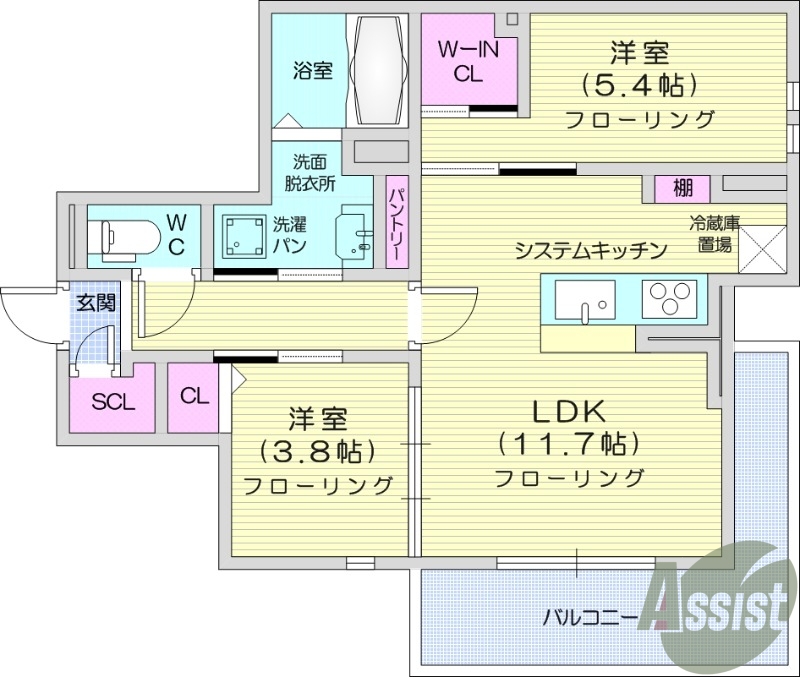 ※建築中※2LDK、ホームセキュルティ、ZEH-M