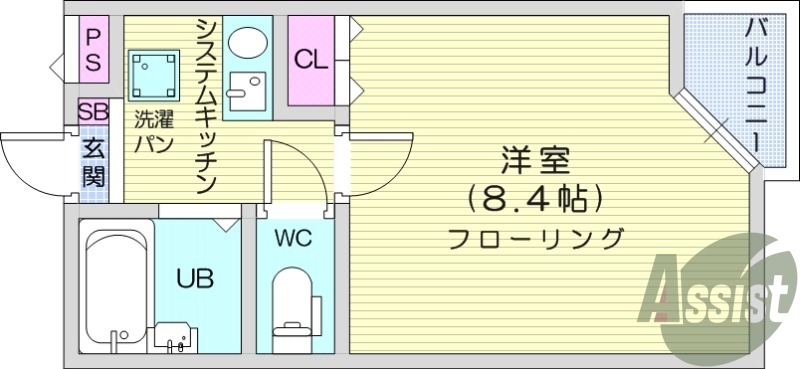 1k・バストイレ別・オートロック・TVモニターフォン。