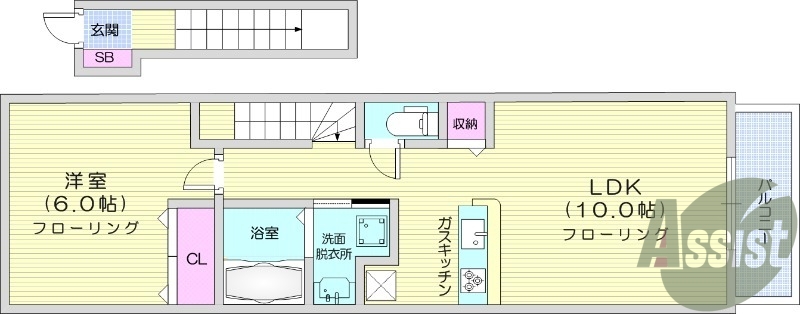 1LDK、最上階、温水洗浄便座、追い炊き機能、給湯