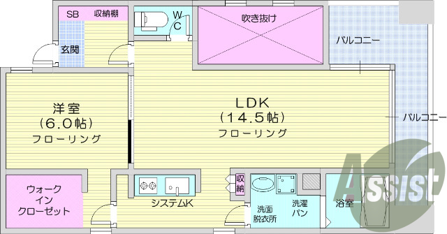 1LDK、モニター付きインターホン、ウォシュレット