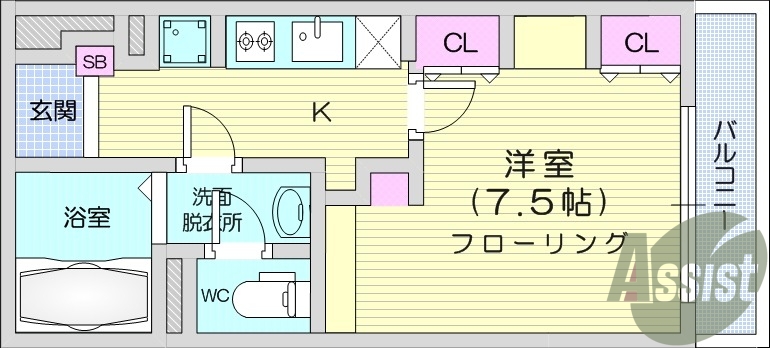 バストイレ別、浴室乾燥機、室内洗濯機置場、独立洗面台