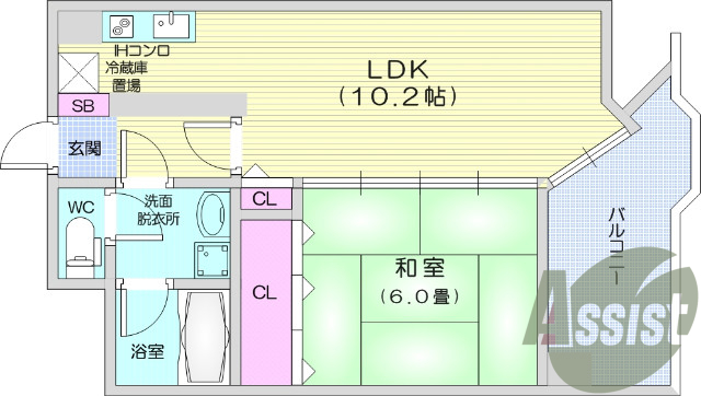 お写真は402号室のものです。参考にしてくださいませ。