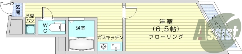 1K、ミニ冷蔵庫付き、インターネット無料