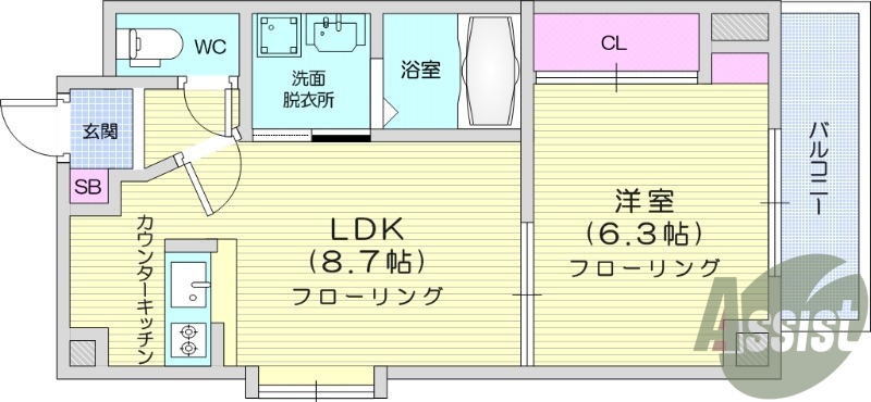 システムキッチン、TVモニター付きインターホン、オートロック