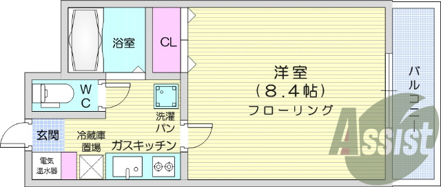 1Ｋ、オール電化、インターホン、ウォッシュレット