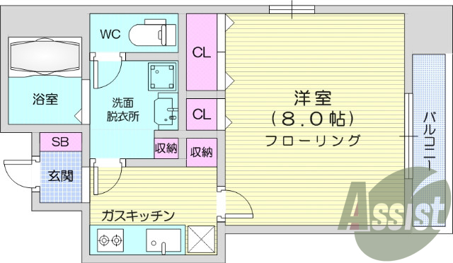 1K、追炊機能、浴室乾燥機付、モニター付きインターホン