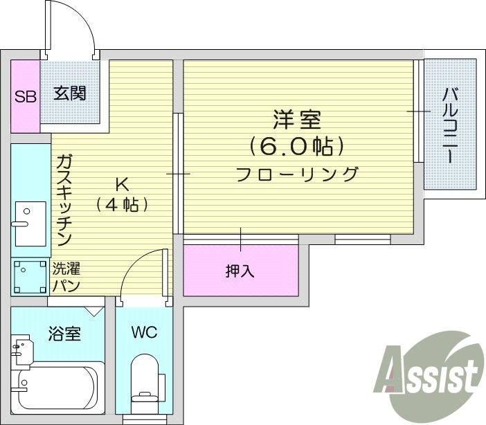 お写真は106号室のものです。参考にしてくださいませ。