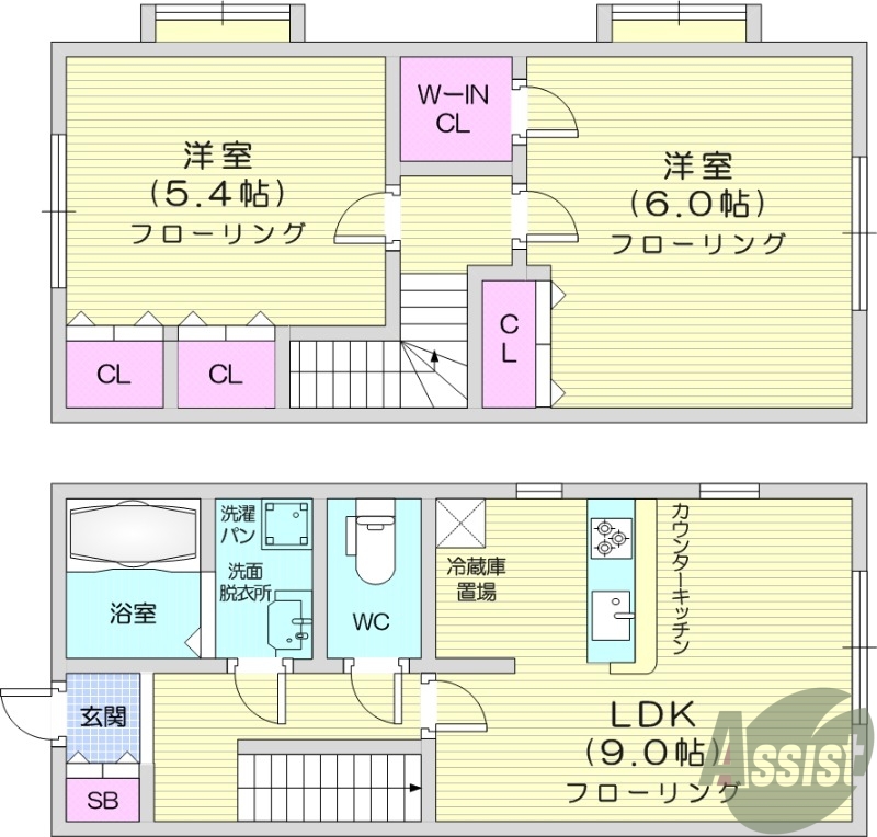 2LDK、駐車場2台可能、浴室乾燥機、追焚機能、収納スペース