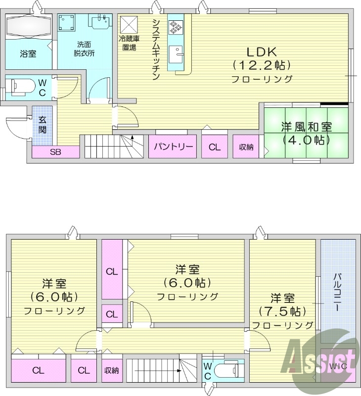4LDK、浴室乾燥機、ペット相談、WIC、システムキッチン