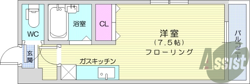 １R、温水洗浄便座、システムキッチン、エアコン