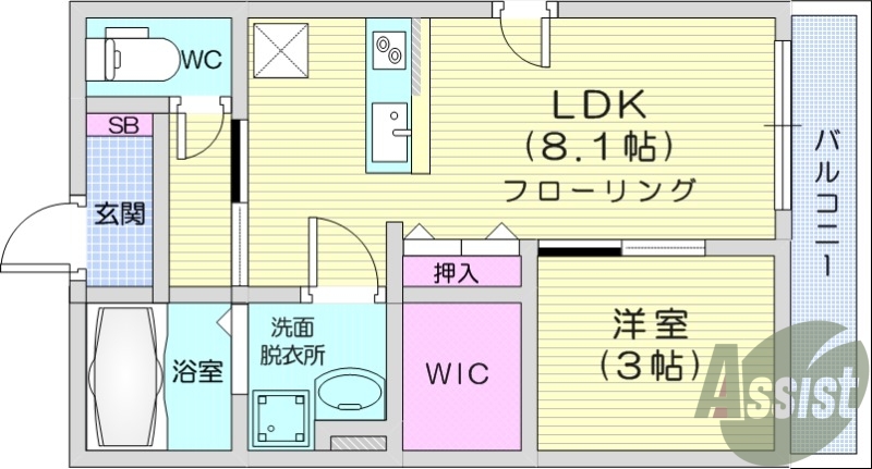 1LDK、浴室乾燥、追いだき機能付き、IHコンロ