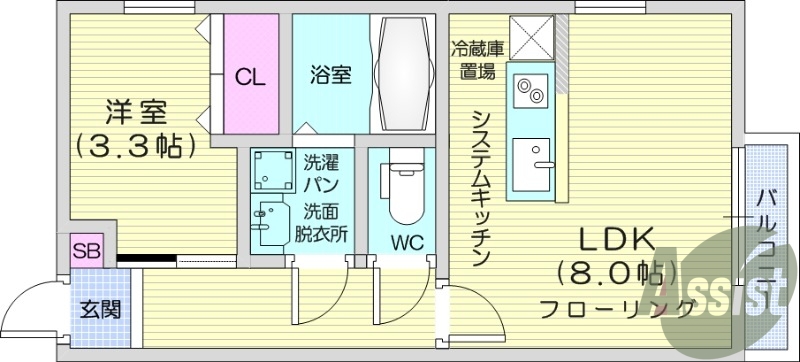 1LDK、浴室乾燥、追いだき機能付き、IHコンロ