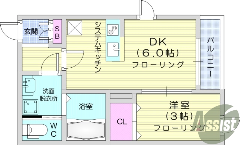 1DK　追焚機能　浴室乾燥機　インターネット無料　IHコンロ