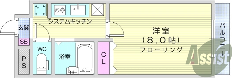 1K、モニター付きインターホン、温水洗浄便座、宅配ボックス