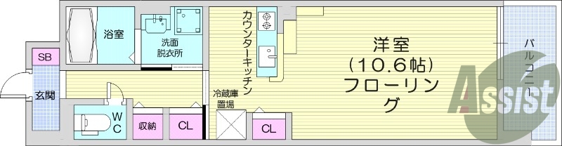 オートロック、泉中央駅から徒歩9分、浴室・トイレ別
