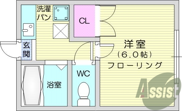 写真は別室です。1K、室内洗濯機置場、トイレ浴室別、ロフト