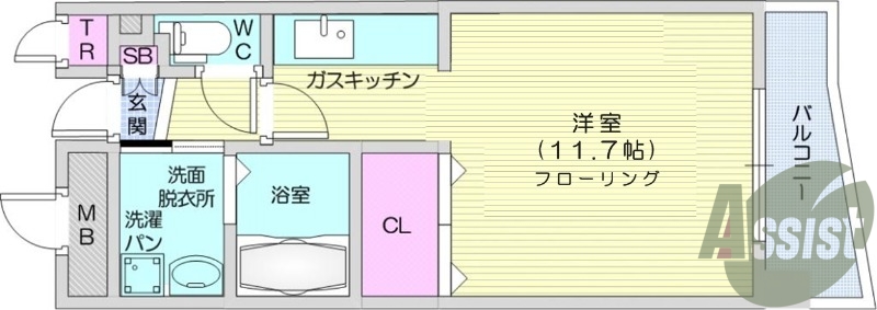 1R、エレベーター、モニター付きインターホン、温水洗浄便座