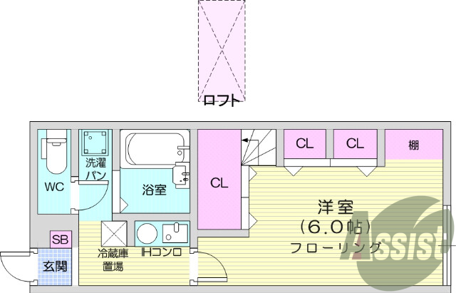 お写真は212号室のものです。参考にしてくださいませ。