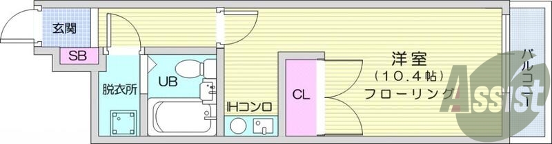 1K、エアコン、光ファイバー、都市ガス、エレベーター