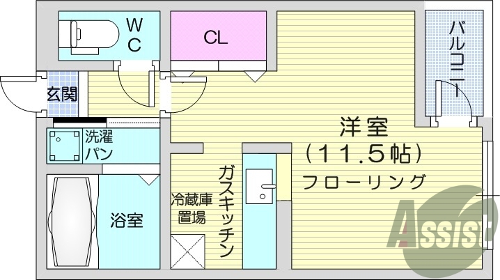 写真は別号室です。ペット可、デジタルキー、カウンターキッチン