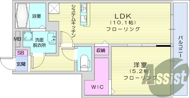 １LDK、浴室乾燥機、IHコンロ、オートロック、モニターホン