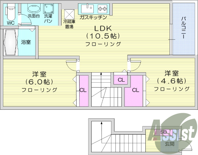 2LDK、追い焚き機能、シューズボックス、ＴＶインターホン