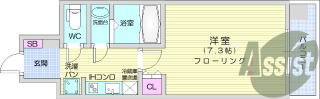 お写真は302号室のものです。参考にしてくださいませ。
