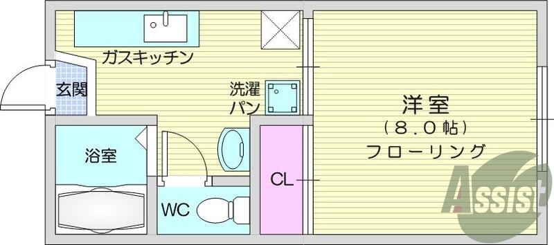写真は別室です。１Ｋ、バストイレ、都市ガス、独立洗面台、収納