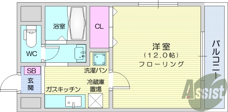 １Ｋ、独立洗面、室内パン、エアコン、宅配ＢＯＸ、オートロック