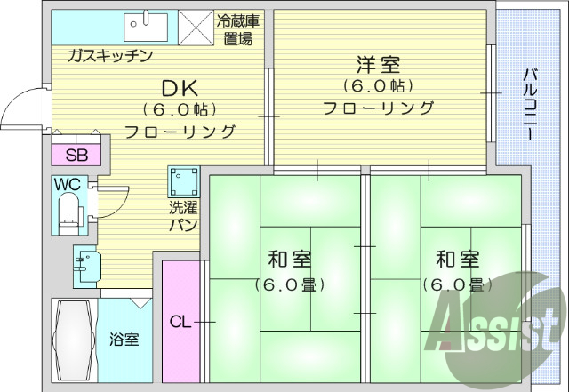 3ＤＫ、フローリング、収納、独立洗面、追い焚き