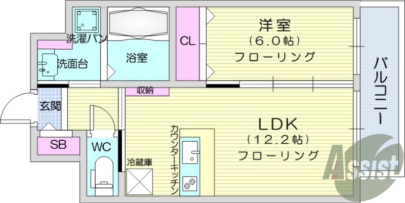 １LDK、エアコン、追い炊き、浴室乾燥機、IH