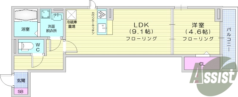 1LDK　宅配ボックス　インターネット無料　温水洗浄便座