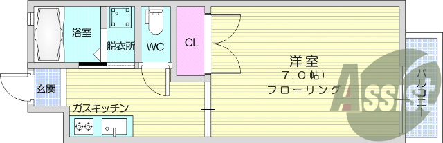 バス・トイレ別、温水洗浄便座、エアコン