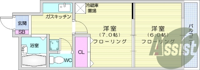 2K、駅徒歩１５分圏内、都市ガス、二人入居可能