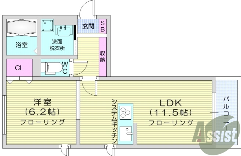 １LDK、インターネット無料、オートロック、宅配ボックス