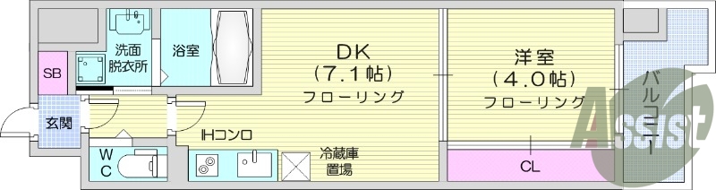 1DK、防犯カメラ、ペット可、エアコン、システムＫ、ＡＬ