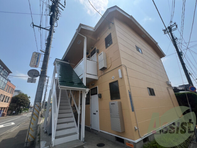 仙台市宮城野区銀杏町の賃貸アパートの外観