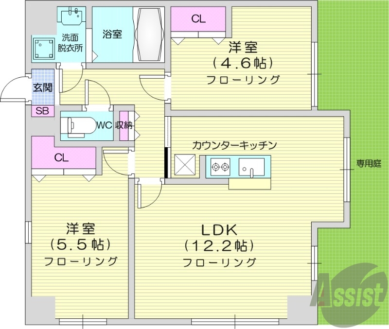 3LDK、ネット無料、システムキッチン。