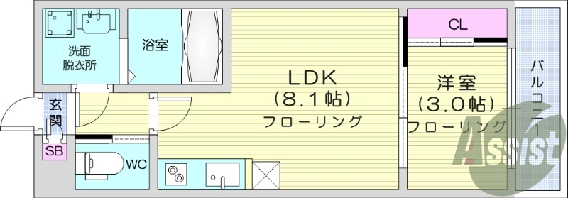 2階の間取り図