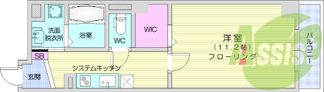 1K、オートロック、オール電化、モニター付きインターホン