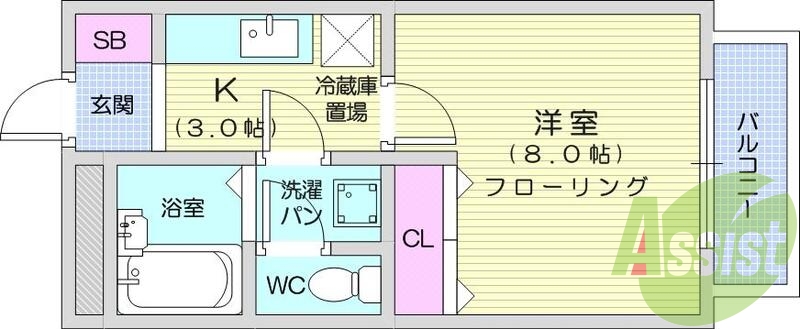 1K、BT別、モニター付きインターホン、エアコン