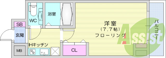 １Ｋ、セパレート、オール電化、クローゼット、オートロック