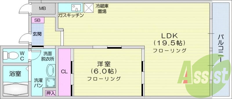 1ＬＤＫ、エアコン2台、インターネット対応、角部屋