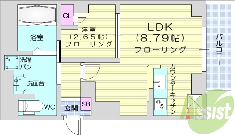 角部屋、IHクッキングヒーター、追い焚き、１LDK