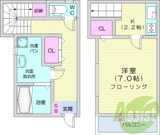 1階の間取り図